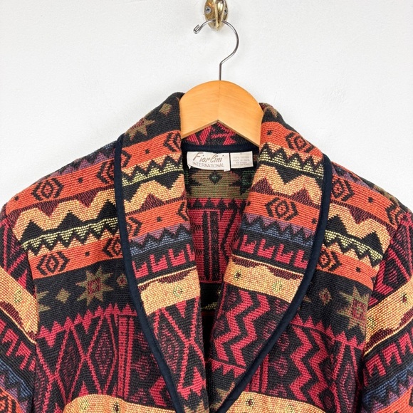 Vintage 90s Fiorlini Women’s Southwestern Woven Jacket Sz S - Picture 3 of 7